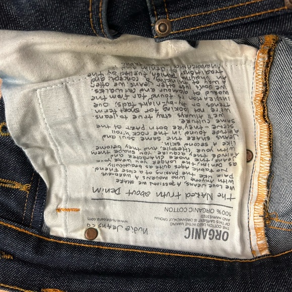 Nudie Men’s raw denim 31x34 indigo. 14oz - Picture 2 of 6